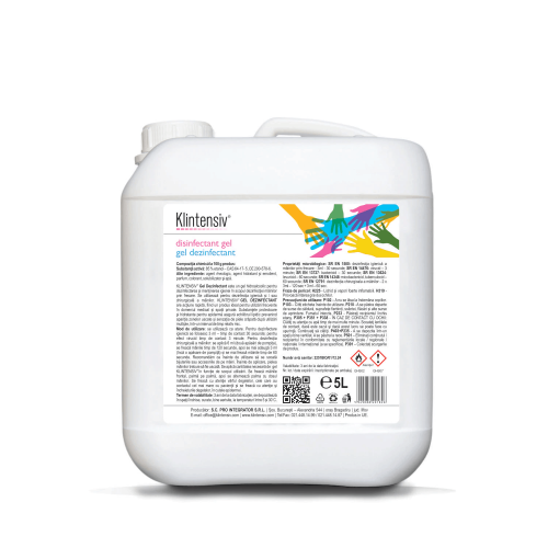 KLINTENSIV- Gel dezinfectant maini, antibacterian, 80% alcool - 5L